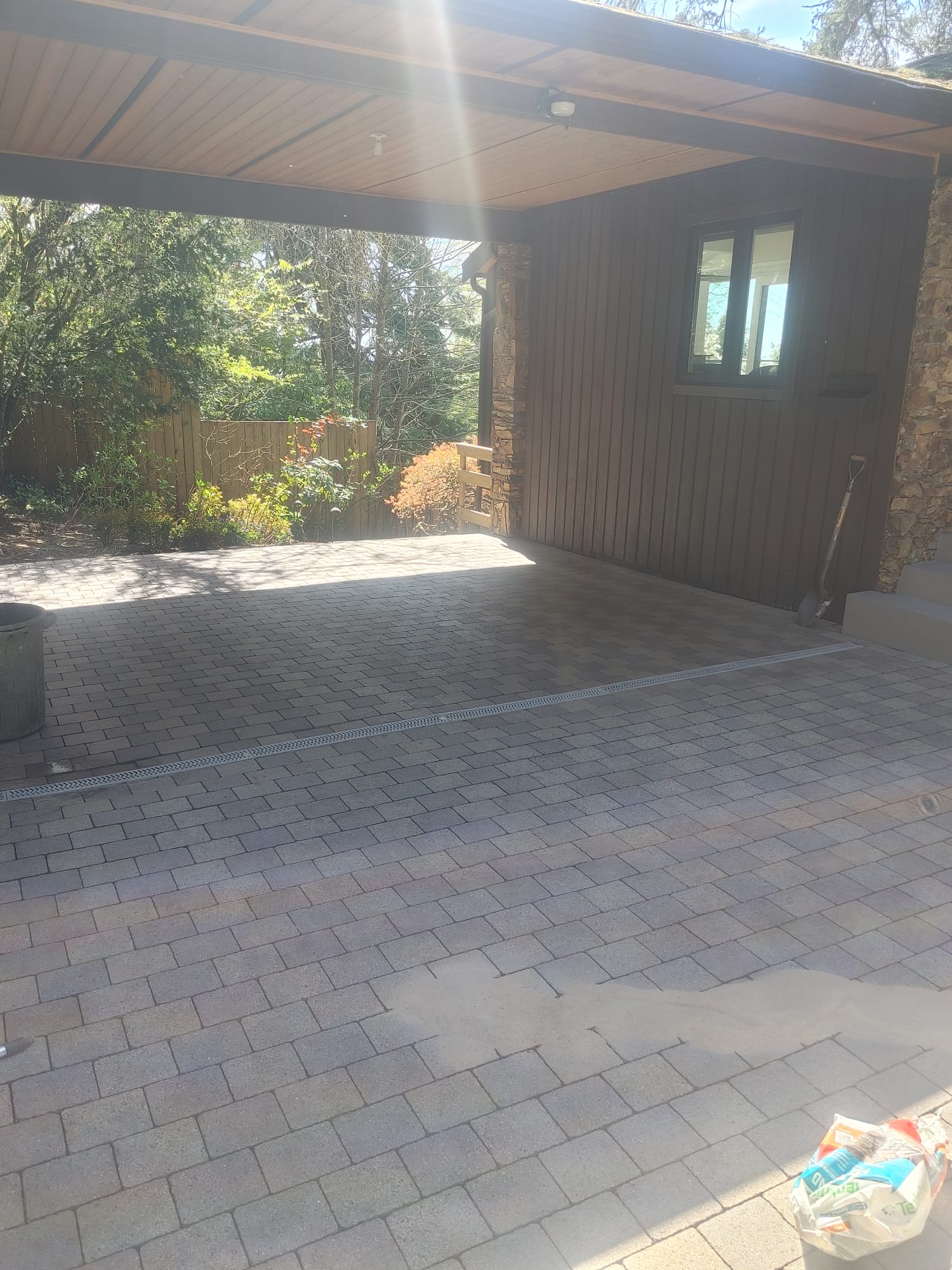 Driveway pressure wash and resand