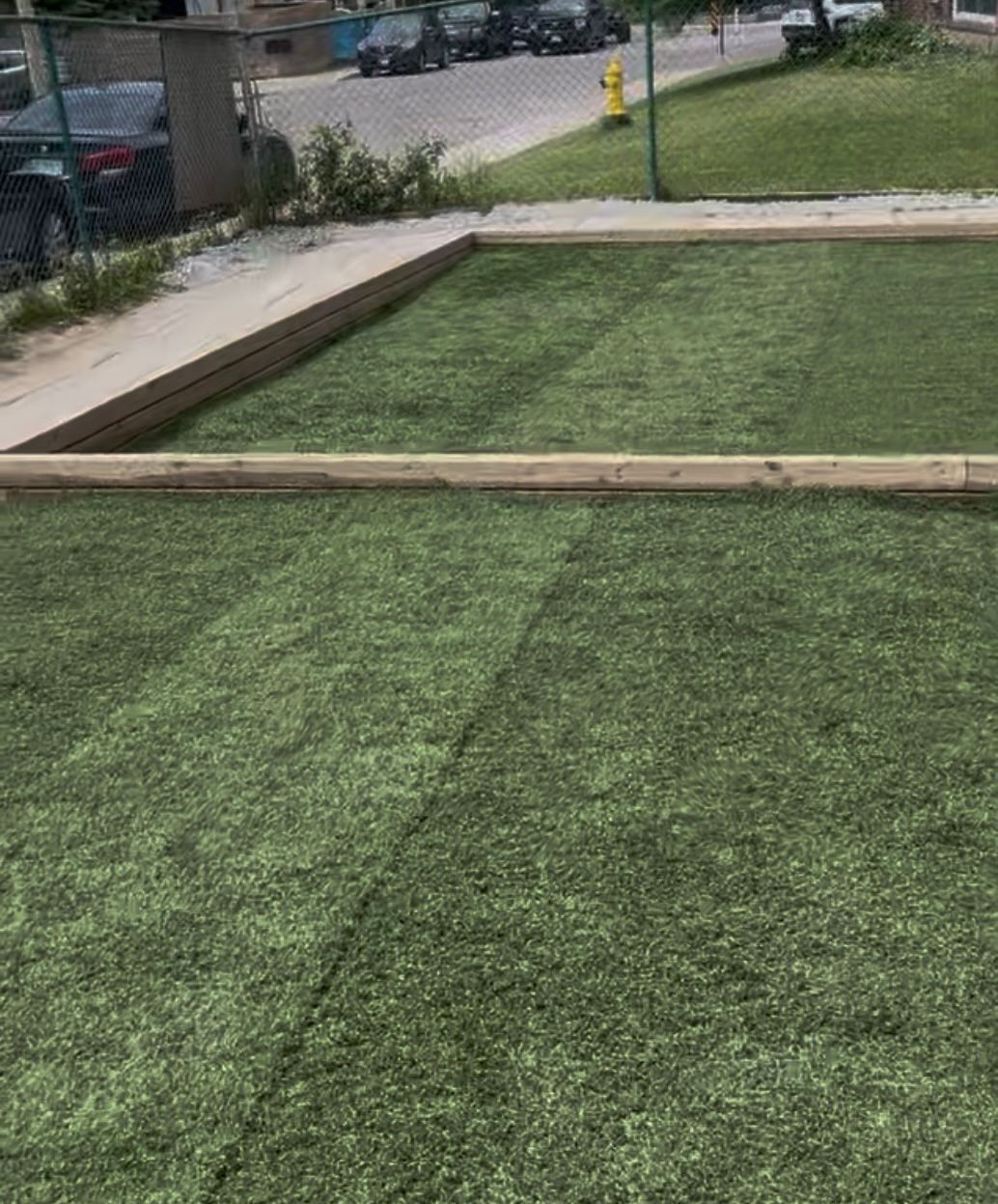 Turf installation complete